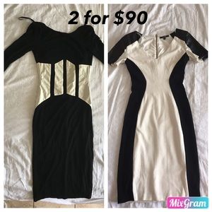 Bebe dress/XXS and XOXO/size 0. The two for $90